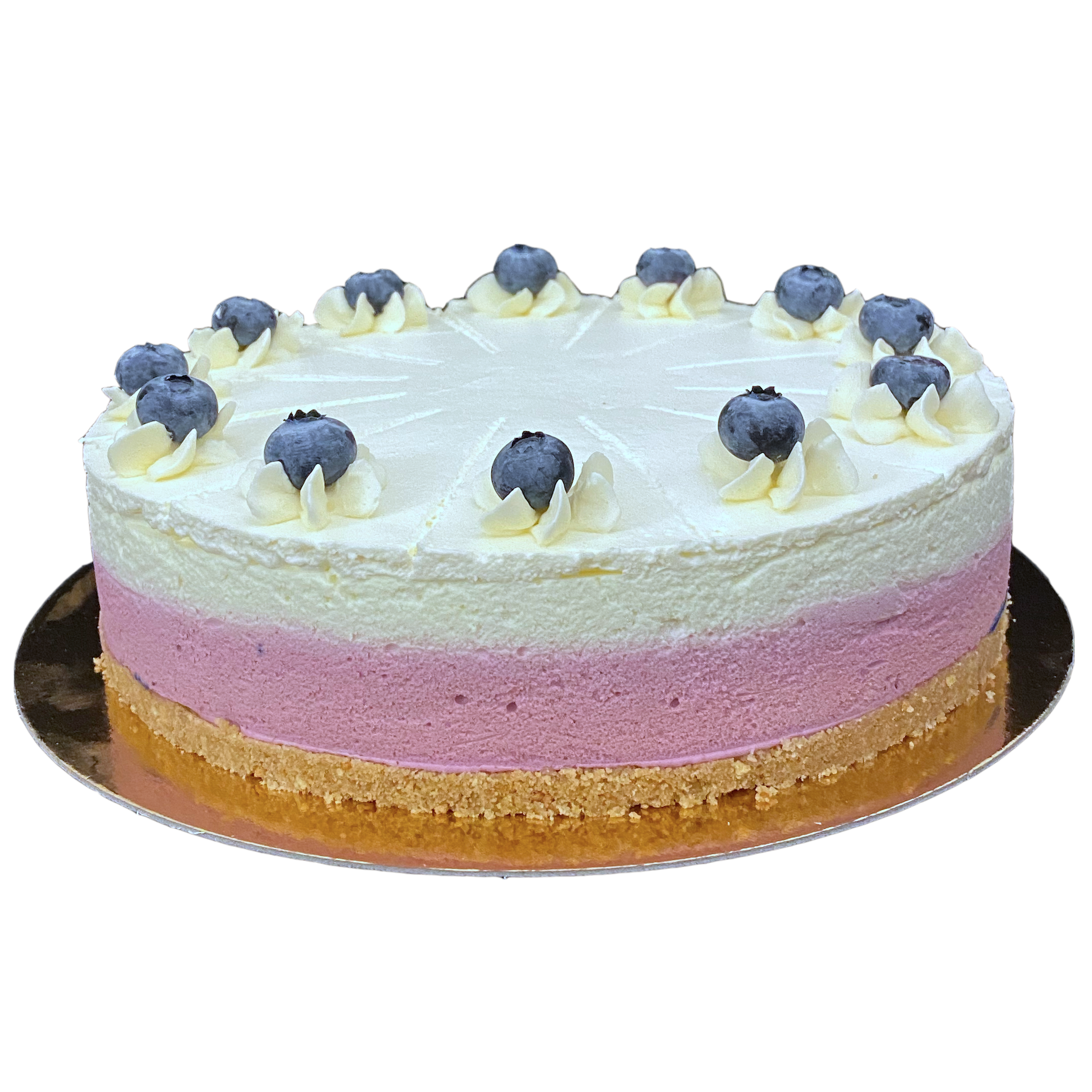 Čučoriedkový cheesecake so smotanou