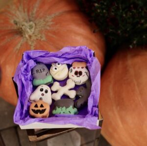 Halloweensky macarons box 8ks